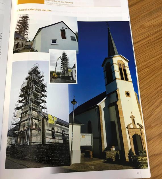 Renovierung der Fassade der Kirche Saint Hubert